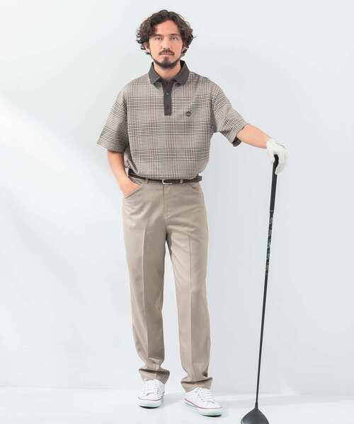 URBAN RESEARCH Sonny Label（アーバンリサーチサニーレーベル）の「『吸水速乾』『UVカット』OOPS　千鳥柄カットポロシャツ（ポロシャツ・メンズ・グリーン系その他/ブラウン系その他/ブラック系その他・MEDIUM/LARGE）」の22枚目の写真