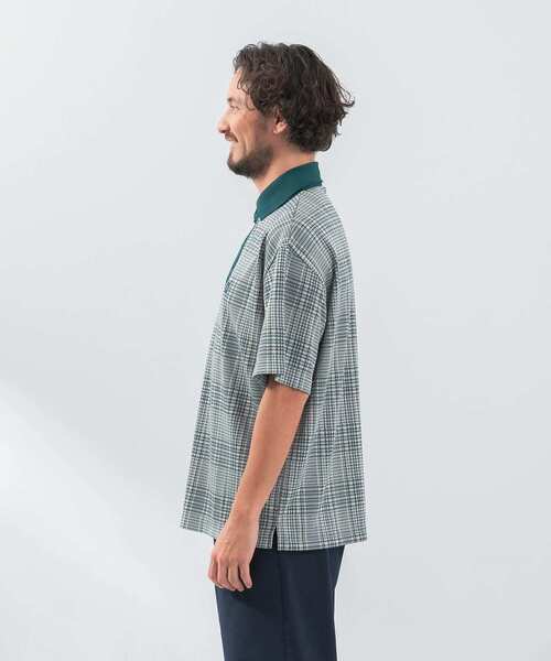 URBAN RESEARCH Sonny Label（アーバンリサーチサニーレーベル）の「『吸水速乾』『UVカット』OOPS　千鳥柄カットポロシャツ（ポロシャツ・メンズ・グリーン系その他/ブラウン系その他/ブラック系その他・MEDIUM/LARGE）」の12枚目の写真