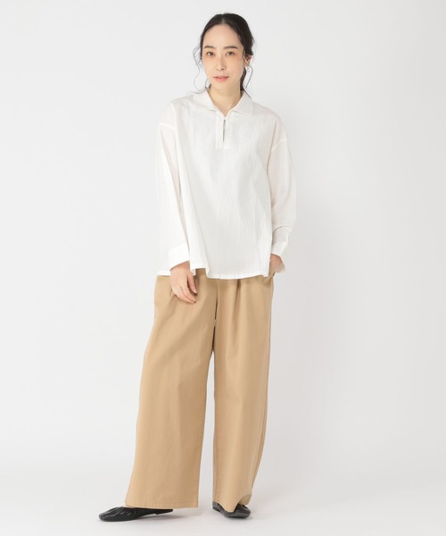 studio CLIP（スタディオクリップ）の「スキッパーオーバーシャツ（シャツ/ブラウス・レディース・その他1/オフホワイト/サックスブルー/イエロー・FREE）」の7枚目の写真