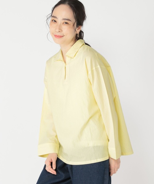 studio CLIP（スタディオクリップ）の「スキッパーオーバーシャツ（シャツ/ブラウス・レディース・その他1/オフホワイト/サックスブルー/イエロー・FREE）」の10枚目の写真