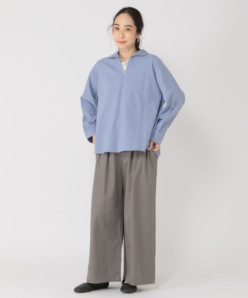 studio CLIP（スタディオクリップ）の「スキッパーオーバーシャツ（シャツ/ブラウス・レディース・その他1/オフホワイト/サックスブルー/イエロー・FREE）」の11枚目の写真