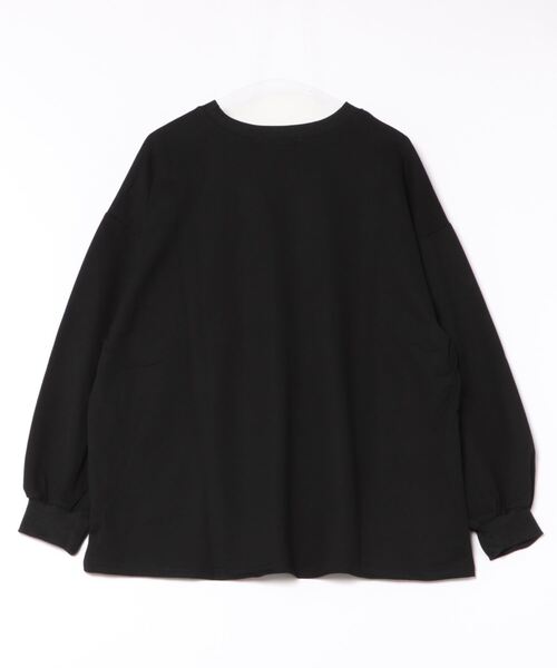 almo(アルモ)の「【emaan】ロングスリーブTシャツ ビック シルエット(Tシャツ/カットソー・レディース・グレー/ブラック/ベージュ/ブラウン/ホワイト・FREE)」の10枚目の写真