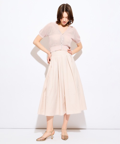 DEICY(デイシー)の「ラメショートスリーブカーディガン(カーディガン/ボレロ・レディース・ピンク/ベージュ系その他・FREE)」の6枚目の写真