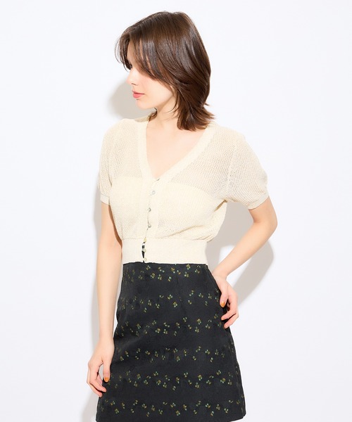 DEICY(デイシー)の「ラメショートスリーブカーディガン(カーディガン/ボレロ・レディース・ピンク/ベージュ系その他・FREE)」の13枚目の写真