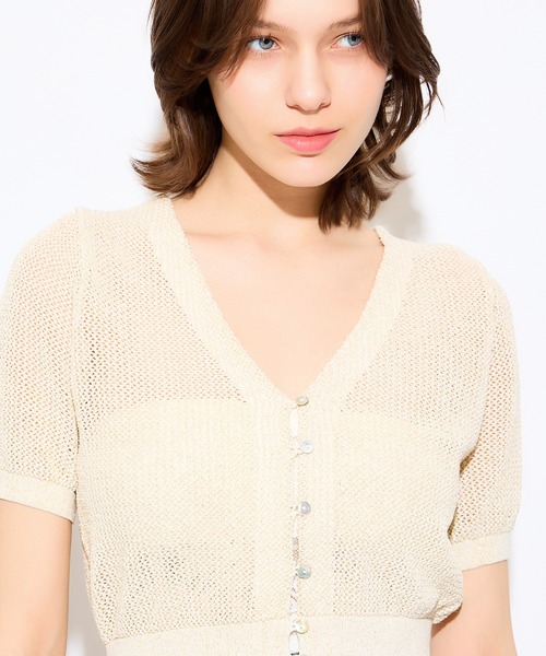 DEICY(デイシー)の「ラメショートスリーブカーディガン(カーディガン/ボレロ・レディース・ピンク/ベージュ系その他・FREE)」の16枚目の写真