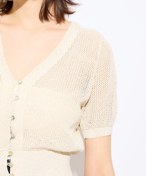 DEICY(デイシー)の「ラメショートスリーブカーディガン(カーディガン/ボレロ・レディース・ピンク/ベージュ系その他・FREE)」の17枚目の写真