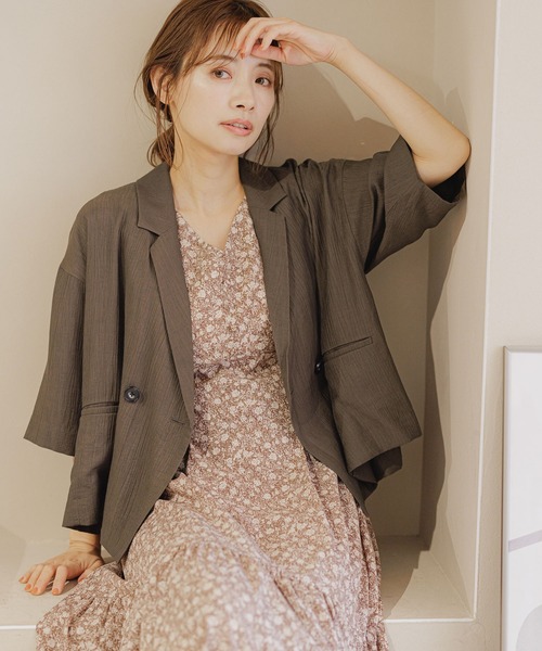 mysty woman（ミスティウーマン）の「Wボタンシャツジャケット