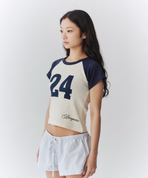 FCMM（エフシーエムエム）の「NUMBERING RAGLAN TEE/ナンバリングラグランT（Tシャツ/カットソー・レディース・アイボリー/グレー/ホワイト・SMALL/MEDIUM）」の5枚目の写真