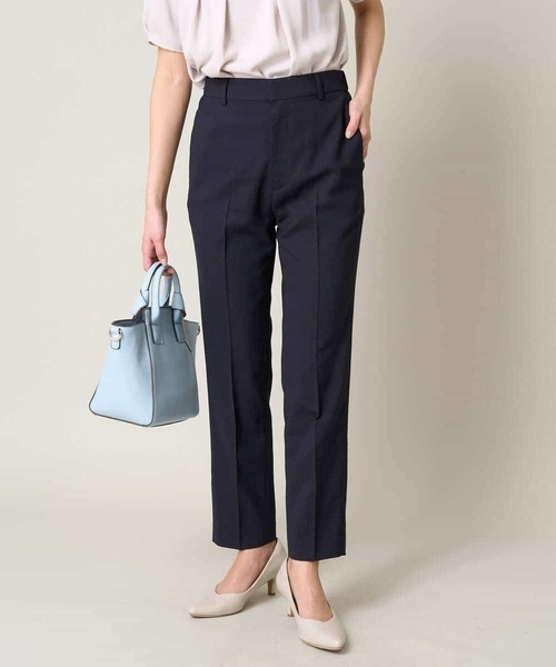 セール】【洗える/接触冷感/UVカット】オックスストレッチテーパード  