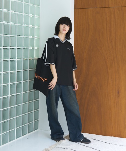 WETTEMPT(ウィテンプト)の「LOGO TOTE BAG / ロゴトートバッグ(トートバッグ・メンズ・ブルー/ブラック/アイボリー・ONESIZE)」の18枚目の写真