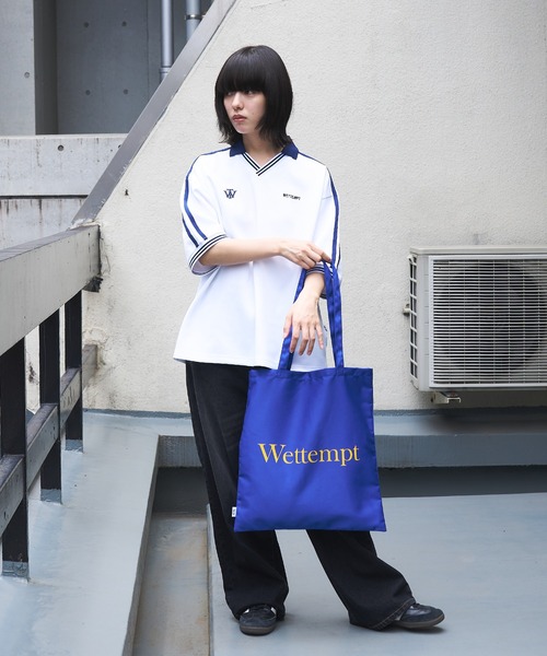 バッグ everyone nylon logo tote bag blue everyone nylon logo tote bag (NAVY) | everyone