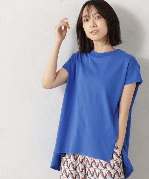 FOUND GOOD(ファウンドグッド)の「ハイネックフレンチTシャツ(Tシャツ/カットソー・レディース・ホワイト系5/グレー系/ブラック/ブルー系5/ベージュ/レッド系8・M/S/L)」の5枚目の写真
