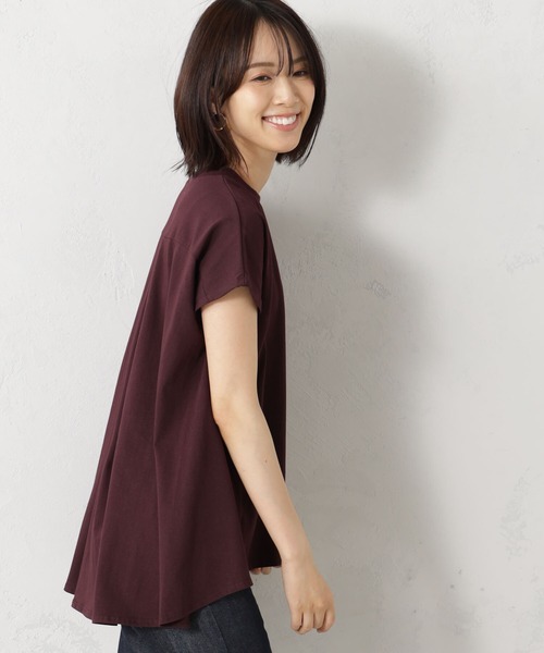 FOUND GOOD(ファウンドグッド)の「ハイネックフレンチTシャツ(Tシャツ/カットソー・レディース・ホワイト系5/グレー系/ブラック/ブルー系5/ベージュ/レッド系8・M/S/L)」の10枚目の写真