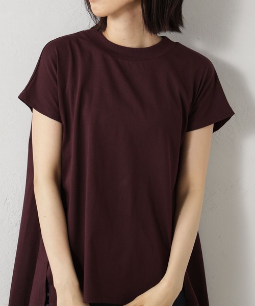 FOUND GOOD(ファウンドグッド)の「ハイネックフレンチTシャツ(Tシャツ/カットソー・レディース・ホワイト系5/グレー系/ブラック/ブルー系5/ベージュ/レッド系8・M/S/L)」の11枚目の写真