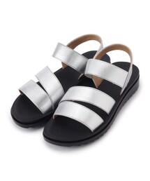 SHOO・LA・RUE | ブラックソールフラットゴムサンダル(サンダル)