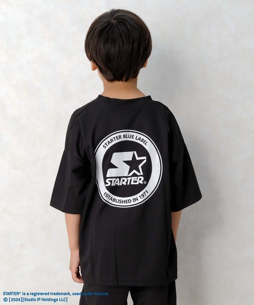 STARTER(スターター)の「STARTER スターター オーバーサイズ ドライメッシュ Tシャツ(Tシャツ/カットソー・キッズ・ホワイト系その他/ブラック系その他/チャコール/ブラック/イエロー/オフホワイト/ネイビー/パープル・160cm/150cm/140cm/130cm/120cm/110cm)」の5枚目の写真