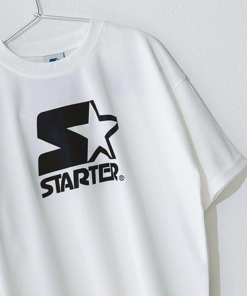 STARTER(スターター)の「STARTER スターター オーバーサイズ ドライメッシュ Tシャツ(Tシャツ/カットソー・キッズ・ホワイト系その他/ブラック系その他/チャコール/ブラック/イエロー/オフホワイト/ネイビー/パープル・160cm/150cm/140cm/130cm/120cm/110cm)」の2枚目の写真