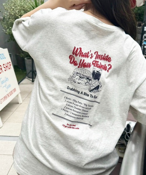 one after another NICE CLAUP(ワンアフターアナザーナイスクラップ)の「オーバーサイズプリントTee(Tシャツ/カットソー・レディース・オートミール/オフホワイト/ホワイト/ピンク・FREE)」の3枚目の写真
