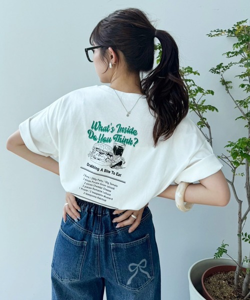 one after another NICE CLAUP(ワンアフターアナザーナイスクラップ)の「オーバーサイズプリントTee(Tシャツ/カットソー・レディース・オートミール/オフホワイト/ホワイト/ピンク・FREE)」の5枚目の写真