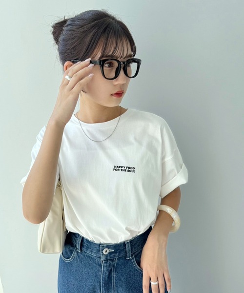 one after another NICE CLAUP(ワンアフターアナザーナイスクラップ)の「オーバーサイズプリントTee(Tシャツ/カットソー・レディース・オートミール/オフホワイト/ホワイト/ピンク・FREE)」の6枚目の写真