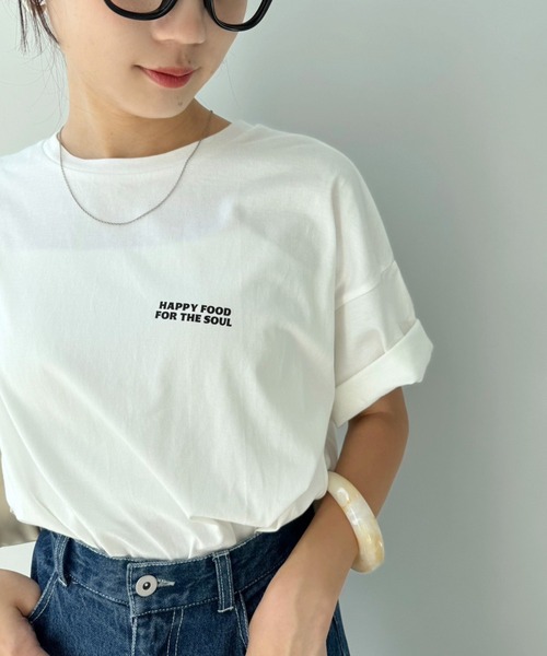 one after another NICE CLAUP(ワンアフターアナザーナイスクラップ)の「オーバーサイズプリントTee(Tシャツ/カットソー・レディース・オートミール/オフホワイト/ホワイト/ピンク・FREE)」の7枚目の写真