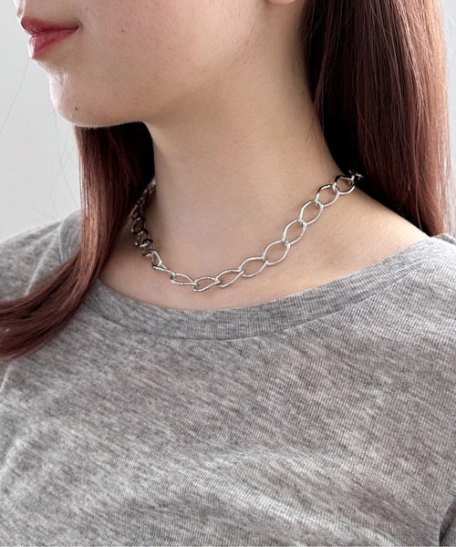 Heather（ヘザー）の「ビッグチェーンネックレス　127480（ネックレス・レディース・ゴールド/シルバー・ONE SIZE）」の2枚目の写真