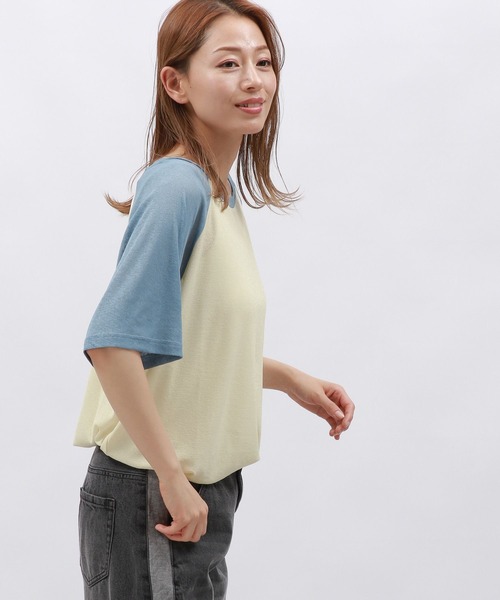 LAKOLE(ラコレ)の「シアーラグランTEE / 130595(Tシャツ/カットソー・レディース・グレー/オフホワイト/ブルー/オレンジ・FREE)」の18枚目の写真