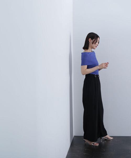 NATURAL BEAUTY BASIC（ナチュラルビューティーベーシック）の「◇ワイドオフショルリブニット（ニット/セーター・レディース・オフホワイト/ブラック/ダークブルー・FREE）」の12枚目の写真