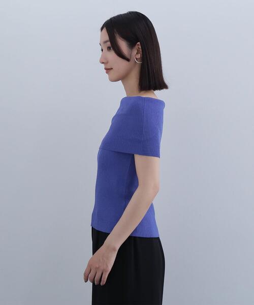 NATURAL BEAUTY BASIC（ナチュラルビューティーベーシック）の「◇ワイドオフショルリブニット（ニット/セーター・レディース・オフホワイト/ブラック/ダークブルー・FREE）」の13枚目の写真