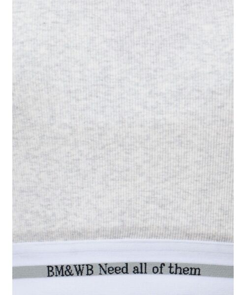 GYDA（ジェイダ）の「BM＆WB JQリブショートロンT（Tシャツ/カットソー・レディース・ライトグレー/ブラック/オフホワイト・FREE）」の12枚目の写真