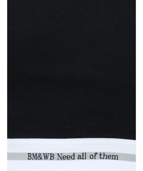 GYDA（ジェイダ）の「BM＆WB JQリブショートロンT（Tシャツ/カットソー・レディース・ライトグレー/ブラック/オフホワイト・FREE）」の11枚目の写真