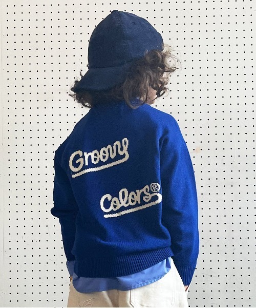 GROOVY COLORS(グルービーカラーズ)の「GROOVY SKI DOG Crewneck Knit Pullover(ニット/セーター・キッズ・ブルー/アイボリー・110/120/100)」の10枚目の写真