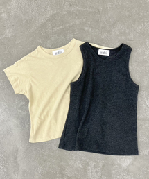 SKIN | 【SKIN × EDIT. FOR LULU】コラボ miniTee & Tank 2枚セット(Tシャツ/カットソー)