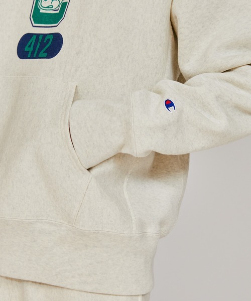 Champion(チャンピオン)の「【Champion/チャンピオン】メンズ リバースウィーブ(R) フーデッドスウェットシャツ(パーカー・メンズ・レッド/シルバーグレー/モカ/ブラック/ダークネイビー/オートミール・MEDIUM/X-LARGE/LARGE)」の8枚目の写真