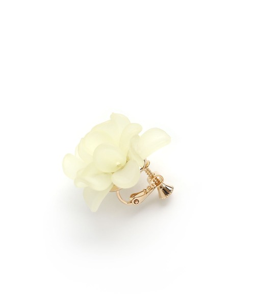 colleca la（コレカラ）の「シャーベットカラー フラワーイヤリング（イヤリング・レディース・アイボリー/イエロー・FREE）」の9枚目の写真