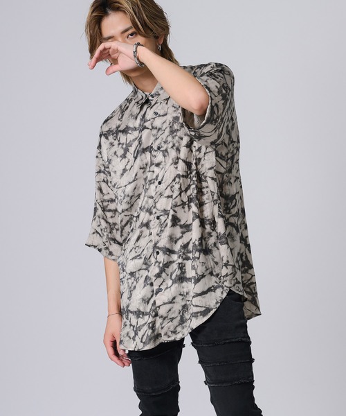 REGIEVO(レジエボ)の「REGIEVO 半袖シアーシャツ(シャツ/ブラウス・メンズ・ベージュ/ブラック・MEDIUM/LARGE)」の10枚目の写真