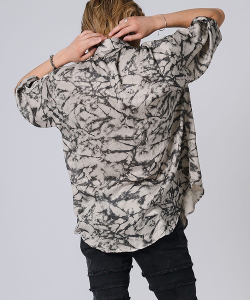 REGIEVO(レジエボ)の「REGIEVO 半袖シアーシャツ(シャツ/ブラウス・メンズ・ベージュ/ブラック・MEDIUM/LARGE)」の8枚目の写真
