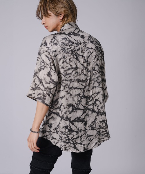 REGIEVO(レジエボ)の「REGIEVO 半袖シアーシャツ(シャツ/ブラウス・メンズ・ベージュ/ブラック・MEDIUM/LARGE)」の6枚目の写真