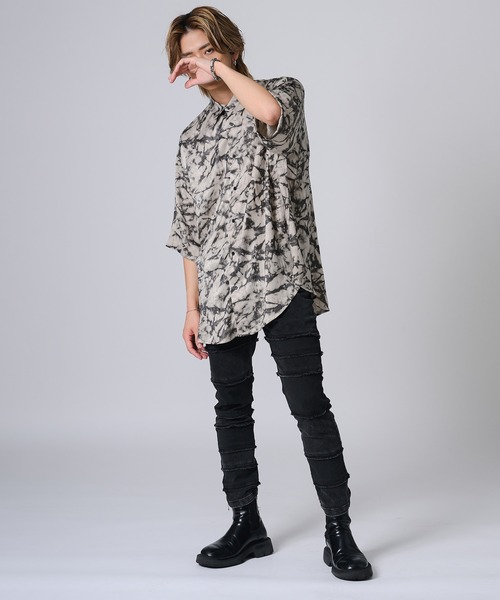 REGIEVO(レジエボ)の「REGIEVO 半袖シアーシャツ(シャツ/ブラウス・メンズ・ベージュ/ブラック・MEDIUM/LARGE)」の17枚目の写真