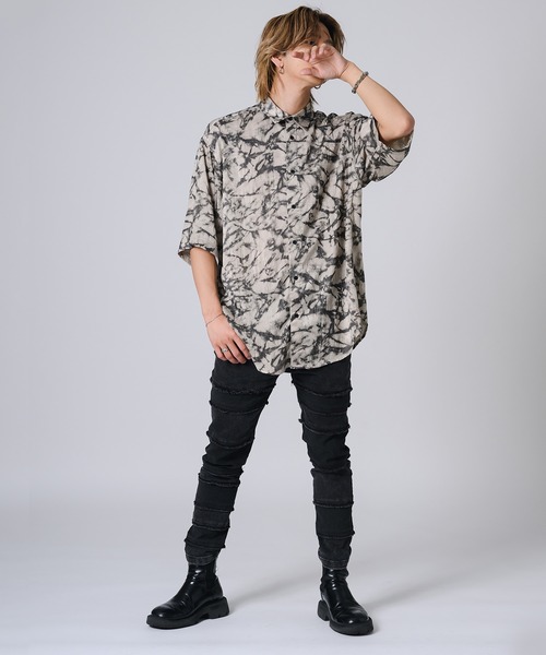 REGIEVO(レジエボ)の「REGIEVO 半袖シアーシャツ(シャツ/ブラウス・メンズ・ベージュ/ブラック・MEDIUM/LARGE)」の14枚目の写真