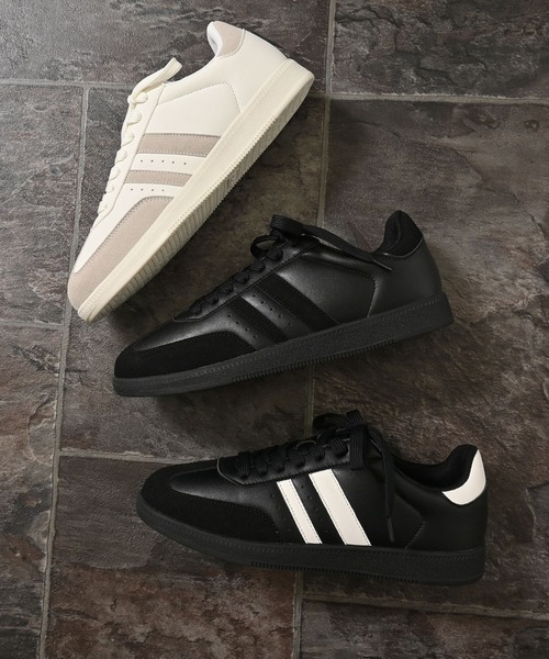 Honeys（ハニーズ）の「ラインコートスニーカー（スニーカー・レディース・ブラック/ホワイト/ブラック×ホワイト・S/M/L/LL）」の21枚目の写真