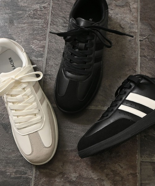 Honeys（ハニーズ）の「ラインコートスニーカー（スニーカー・レディース・ブラック/ホワイト/ブラック×ホワイト・S/M/L/LL）」の22枚目の写真