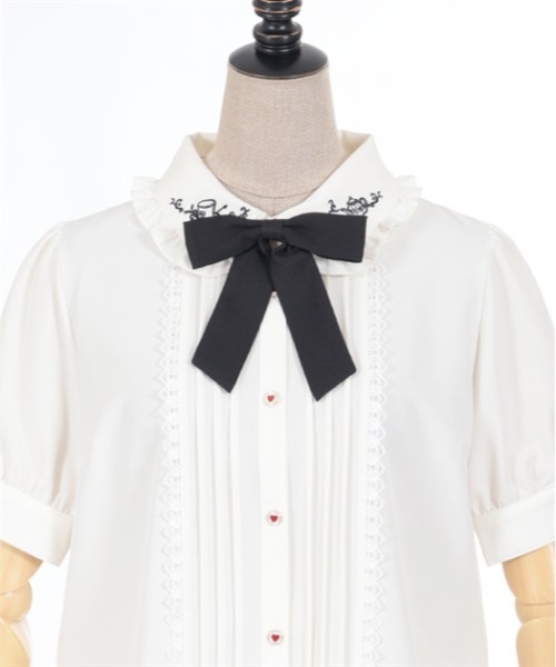 axes femme POETIQUE（アクシーズファムポエティック）の「終わらないお茶会刺繍ブラウス（シャツ/ブラウス・レディース・サックスブルー/ブラック/キナリ・MEDIUM）」の19枚目の写真