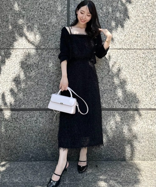 JILL by JILL STUART(ジルバイジルスチュアート)の「◇ストレッチファンシーヤーンビスチェ(キャミソール・レディース・グレー/ブラック・FREE)」の8枚目の写真