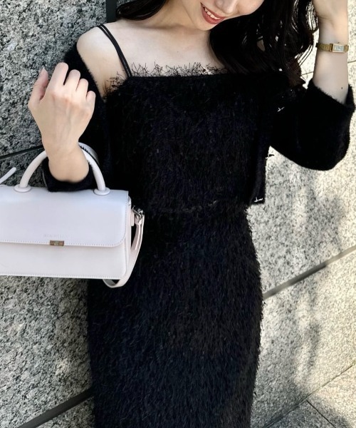 JILL by JILL STUART(ジルバイジルスチュアート)の「◇ストレッチファンシーヤーンビスチェ(キャミソール・レディース・グレー/ブラック・FREE)」の10枚目の写真