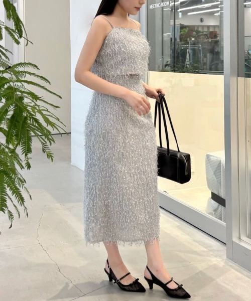JILL by JILL STUART(ジルバイジルスチュアート)の「◇ストレッチファンシーヤーンビスチェ(キャミソール・レディース・グレー/ブラック・FREE)」の21枚目の写真