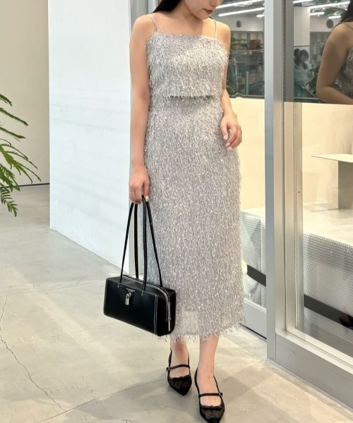 JILL by JILL STUART(ジルバイジルスチュアート)の「◇ストレッチファンシーヤーンビスチェ(キャミソール・レディース・グレー/ブラック・FREE)」の22枚目の写真