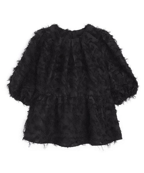 Pierrot（ピエロ）の「ジャカードギャザーフレアブラウス（シャツ/ブラウス・レディース・アイボリー/ピンクベージュ/ブラック・L/M）」の12枚目の写真