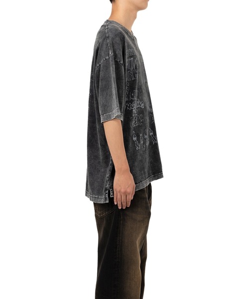 Maison MIHARA YASUHIRO（メゾンミハラヤスヒロ）の「Distressed Cat Print T-shirt（Tシャツ/カットソー・メンズ・グレー/ブラック・46/44/48）」の7枚目の写真