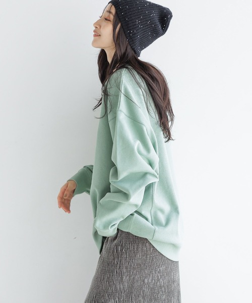 LOWRYS FARM(ローリーズファーム)の「USAウラケロゴLS 133785(スウェット・レディース・チャコールグレー/グレー/グリーン/アイボリー/ネイビー・SHORT/LONG)」の17枚目の写真